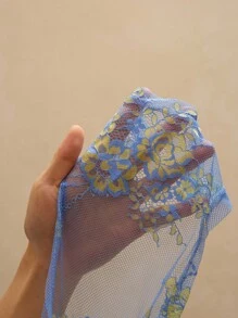 TRNVIE Women's Sexy Sheer Embroidered Lace Dual-Color Y2K Strap Backless Camisole Top, Summer