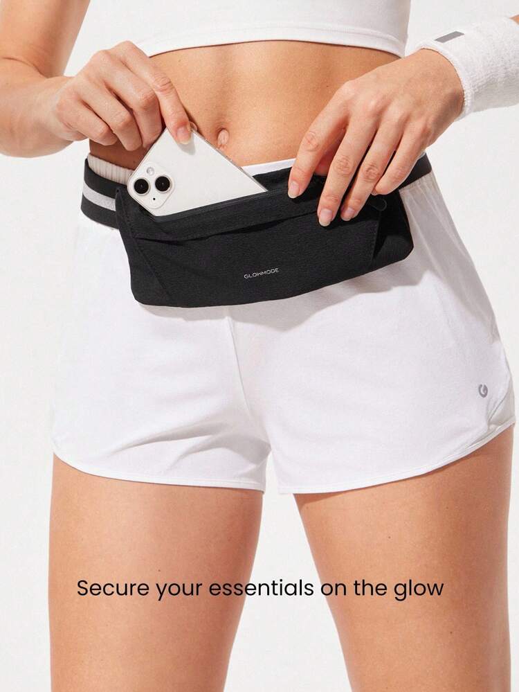 0.5 L Run It Water-Repellent Storage Compartments Adjustable Reflective Straps Zipper Logo Running Belt Waist Bag Jogging Training Daily Active Fall Winter