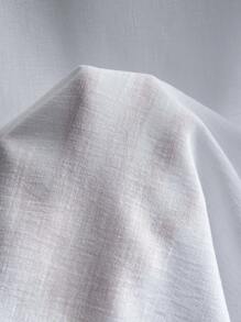 Manfinity Homme White Linen-Look Vacation Collared Short Sleeve Shirt Men White Linen Shirt Men S Textured Shirt - White - View 7