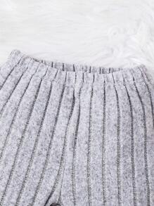 SHEIN 2 Stücke/Set Kleine Mädchen Lässig Sport Bequemer Langarm Kapuzen Outfit, Herbst