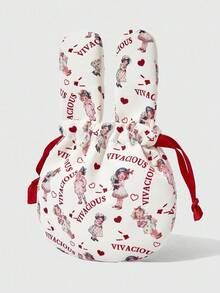 ROMWE Kawaii 可爱兔子图案女童化妆包 442464 - 彩色 - 查看 4