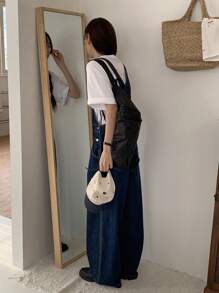 DAZY 女士和女孩休闲复古牛仔连体裤和工装裤秋冬