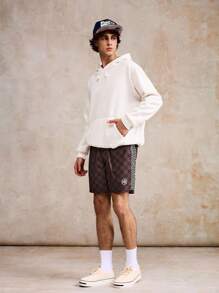 Surfspeed Men's Drawstring Waist Checkerboard Pocket Beach Shorts - Multicolor - View 2