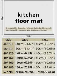 SHEIN 1 pezzo Tappetino da cucina in diatomite, tappeto antifatica imbottito con motivo semplice, tappetino assorbente ad asciugatura rapida e antiscivolo per cucina, bagno, ingresso, lavanderia