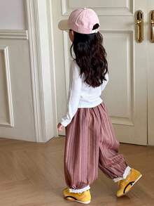 DAZY Young Girls Floral Loose Casual Pants - Pink - View 5