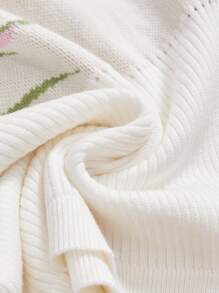 ROMWE Avant Áo cổ đứng dệt hoa jacquard thanh lịch phong cách Trung Hoa mới - Màu be - Xem 4