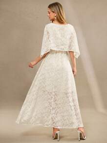 Amorya Elegantes langärmliges Wickelkleid Nagelkunst mit Ausschnitten, Sommerkleidung für Schule, Konzert, Hochzeitsgäste, Urlaub und Geburtstag für Frauen