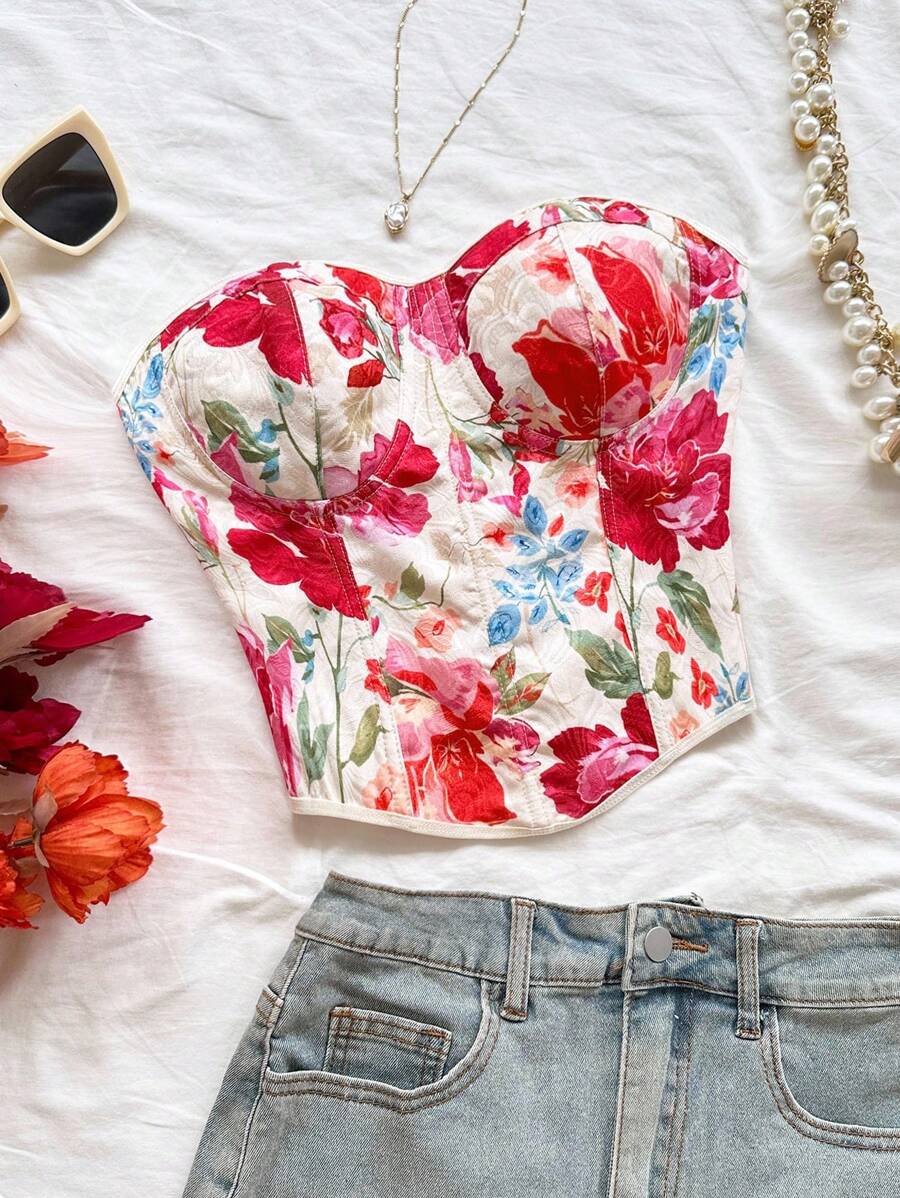 Soleia 全新秋冬休闲度假西部海滩婚礼宾客服装返校毕业早午餐女装，适合圣帕特里克节、春假、复活节、音乐节，优雅波西米亚热带露肩上衣 - 彩色 - 查看 1