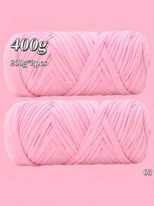 400克（200克*2），2绞装优质高弹布条纱线，适用于手工编织包袋、篮子、地毯、鞋子、各种家居用品和DIY手工艺品，有多种颜色可供选择 - 2卷布條 - 查看 7