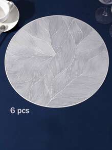 SHEIN 1-12pcs Washable And Wipeable Kitchen Dining Placemat, Multicolor Table Decoration Mat For Festivals And Weddings