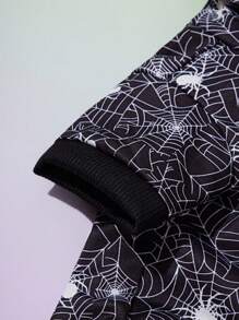 PETSIN 1pc Halloween Spider Pattern Pet Hoodie Sweatshirt - Multicolor - View 3