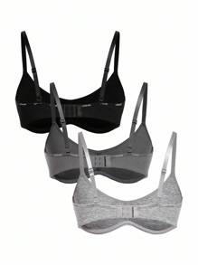 Ocili 3pcs/Set Thin Bottom Underwire Women's Bras For All-Day Comfort - Multicolor - View 7