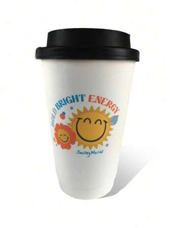 SmileyWorld® | SHEIN 10/20 件幸福主题笑脸图案纸杯 - 非常适合派对使用