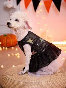 PETSIN Halloween Sequin Star Dress Pet Skirt - Multicolor - View 3