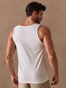 HIMLAND Men 100% Cotton Solid Tank Top