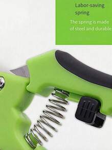 1pc Carbon Steel Garden Pruning Scissors, Modern Non-Slip Gardening Tool Stainless Steel Flower Branch Trimmer, Straight And Curved Head, Fruit Vegetable Vine Pruning Shears, Gardening Scissors