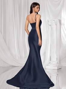 Coutiva 女士正式晚礼服（华丽装饰） - 藍色 - 查看 2