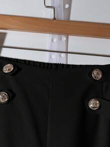 GlowEve CURVE Plus Size Elegant Casual V-Neck Satin Loose Sleeveless Shirt And High Waist Wide Leg Pants 2 Pieces Set, Suitable For Summer, Back To School, Graduation, Holidays, Valentine's Day, Music Festivals, Mother's Day, Halloween, Thanksgiving, Easter, National Day, Ball, Date, Party, Wedding, Outdoor Activities - Multicolor - View 4