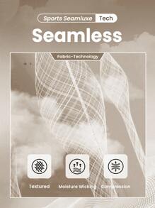 Easithlete 女式高腰罗纹无缝修身打底裤 - 云朵柔软 第二层肌肤柔软度 速干透气 四向弹力打底裤 适合跑步 骑行 瑜伽 泡菜球 运动 休闲 卡其色 - 卡其色 - 查看 5