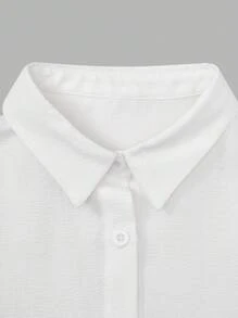 Conjunto casual simple de 3 piezas para niñas: Camiseta de tirantes negra, pantalones largos y conjunto de ropa con camisa blanca, conjunto de ropa de mujer, conjunto de ropa de 3 piezas