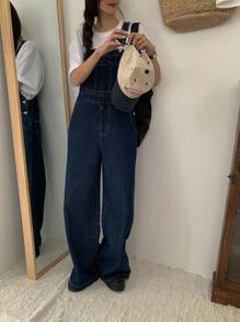 DAZY 女士和女孩休闲复古牛仔连体裤和工装裤秋冬