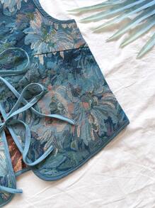 Soleia Women's Casual Vacation, Beach Wedding Guest, Graduation, St. Patrick's Day, Spring Break, Easter, Music Festival Elegant Bohemian Tropical Bowknot Strap Vest, Retro Jacket Top For Autumn/Winter