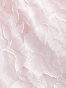 SHEIN MOD Đầm nữ cỡ lớn màu trơn xếp ly, viền bèo nhún, vạt bất đối xứng, đầm hai dây màu hồng nhạt, trang phục Valentine, trang phục mùa xuân cho nữ, trang phục dự tiệc độc thân, đầm hè, trang phục mùa xuân - Màu Hồng baby - Xem 3