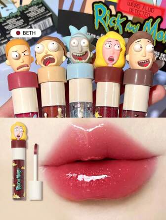 Rick and Morty X SHEGLAM Family Counseling Lip Gloss-Beth Moisturizing Shimmer Dark Plum High Shine Liquid Lipstick Vegan Fragrance-Free Non-Sticky Instant Volumising Lip Glaze Suitable For People With Dry Lips Lip Makeup Graduation Birthday Holiday Summer Fall Autumn Y2K Fancy Fashion Women Makeup Cosmetic Party Beach Travel Camping Outdoors School Campus Trip Festivals Decor Gift Present Rose Girl Cosplay Best Color Charm Vibe