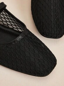 Rosivie 女士圆头复古芭蕾风格黑白撞色玛丽珍高跟鞋，休闲春季穿搭 - 黑色 - 查看 10