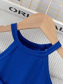 SHEIN Young Girl Floral Print Waist Bowknot Neck Casual Dress, Elegant Style Suitable For Travel, Holiday, Party, Summer Gift Summer Holiday