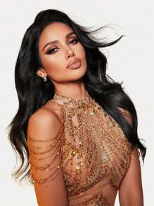 9AM Hair Halo Hair Extensions Real Human Hair 14-20 Inch Invisible Wire Hair Extensions Real Human Hair Jet Black Hair Halo Extensions For Women Adjustable Wire Secret With Clips In Human Hair - S1 - View 3