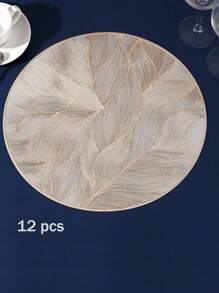 SHEIN 1-12pcs Washable And Wipeable Kitchen Dining Placemat, Multicolor Table Decoration Mat For Festivals And Weddings