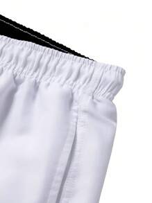 Surfspeed Plus Size Men's Casual Summer Beach Shorts - White - View 3