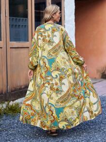 Breezaya Women's Vacation Casual Cardigan & Pants 2 Pieces Set (Random Floral Pattern)