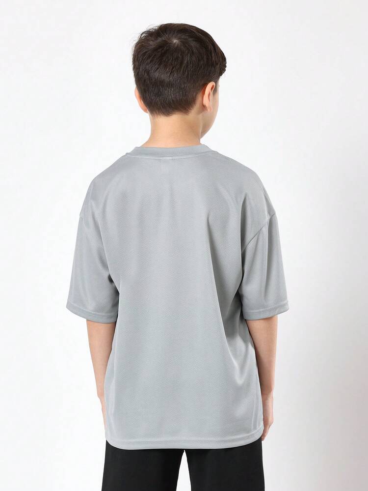 Oversized Mesh Tee With Side Logo