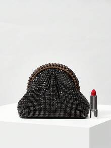 MOTF PREMIUM KISS LOCK 水钻手包 - 黑色 - 查看 4