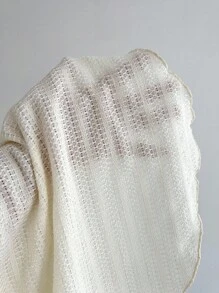 Elamini Women's V-Neck Long Sleeve T-Shirt, Tie Bow Textured Fabric, Slim Fit, Casual Vacation, Spring/Autumn Fall Cloth For Women - Apricot - View 7