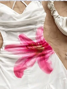 Soleia Váy ngắn dây mảnh đi nghỉ dành cho nữ, Cổ xếp nếp, Hở lưng, Nơ, Đuôi cá, Phong cách gợi cảm, Váy ngắn, Nghỉ giải lao, Mua sắm, Lãng mạn, Hẹn hò, Trang phục đi biển, Lưới, Trẻ trung, Nữ tính - Nhiều màu - Xem 2