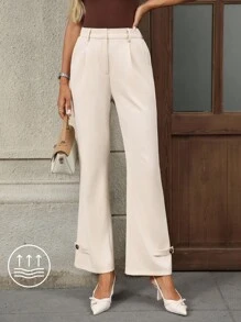EMERY ROSE Women's Casual Elegant Business Pocket Suit Pants Cream Pants Pants For Women Flare Jeans Women's Pants Teacher Outfits For Women Fall Clothes For Women Business Casual Woman Office Outfits For Women