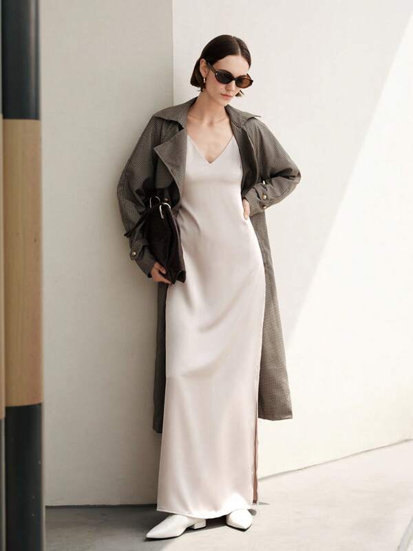 Uhlyne Vestido elegante y sexy de mujer con tirantes finos