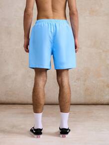 Surfspeed Men's Casual Coconut Tree Print Beach Shorts - Blue - View 4