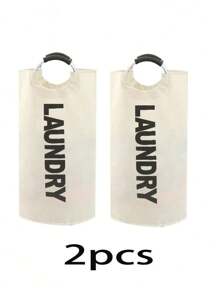 SHEIN سلة غسيل كبيرة قابلة للطي، قائمة بذاتها، من قماش أكسفورد، لتخزين الغسيل القذر، طوي، مقبض، مناسبة للسكن والمنزل والسفر (متعددة الألوان). - متعدد الألوان - مشاهدة 26