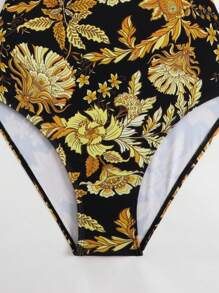 Swim Chiccia New Summer Printed Push-Up Underwire One-Piece Swimsuit - Multicolor - View 5