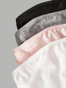 Comfortcana 4 chiếc áo hai dây màu trơn đa năng cỡ lớn - Nhiều màu - Xem 10