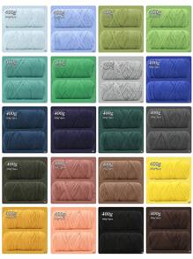 400克（200克*2），2绞装优质高弹布条纱线，适用于手工编织包袋、篮子、地毯、鞋子、各种家居用品和DIY手工艺品，有多种颜色可供选择 - 2卷布條 - 查看 3