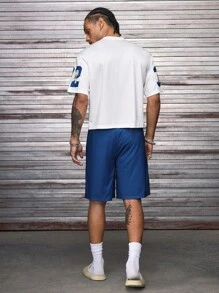 AXEPEAK 男士圆领短袖字母图案休闲T恤套装 - 彩色 - 查看 2