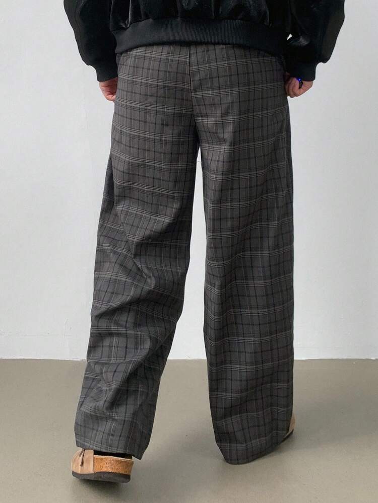 Men's Plaid Cocoon Pants, Multi-Color, Autumn, Fall