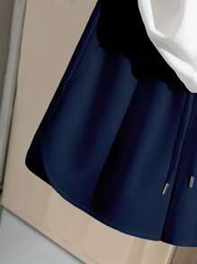 INAWLY 2pcs Set Women Raglan Sleeve Casual And Versatile Loose Short Sleeve - Multicolor - View 4