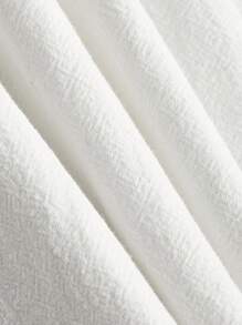 EMERY ROSE 夏季休闲纯棉无袖圆领A字连衣裙白色连衣裙