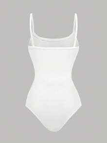 SHEIN Girlism 青少年女孩三件套休闲修身细肩带女童连体裤，非常适合夏季穿着 - 灰色 - 查看 7